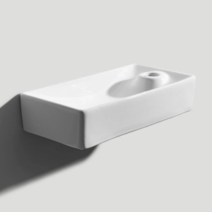 Cuba de Banheiro Louça Apoio ou Suspensa Retangular 44 cm (Braga Branca)