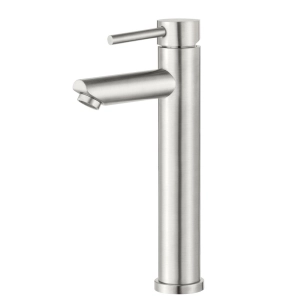 Torneira Monocomando Alta para Banheiro Inox (Lis Escovada)