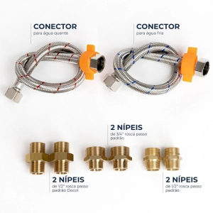 Ducha Vertical com Hidro Cascata e Led Square (Inox Preta Fosca)