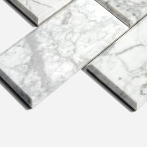 Pastilhas de Pedra Retangular (M&aacute;rmore Calacata)