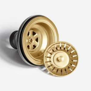 Cuba Dupla Workstation de Cozinha Inox 82x41 cm (Kobe Ouro Fosca)