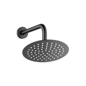 Produto Ducha de Inox Redonda 20 cm de Parede (Preta Fosca)