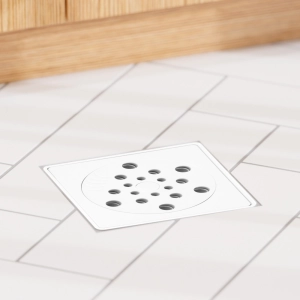 Ralo Seco Sifonado com Fecho 10x10 cm (Branco)