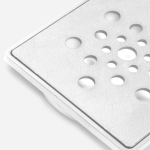 Conjunto Ralo e Porta Grelha 10x10 cm (Branco)
