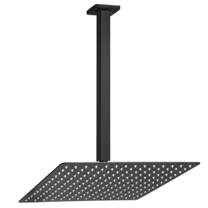 Ducha de Inox Quadrada 30x30 cm de Teto (Preta Fosca)