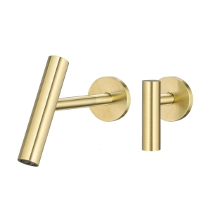 Torneira Monocomando de Parede para Banheiro (Lay Dourada Fosca)