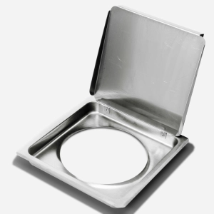 Lixeira Embutida de Cozinha Inox Quadrada 5 Litros (Escovada) - Outlet
