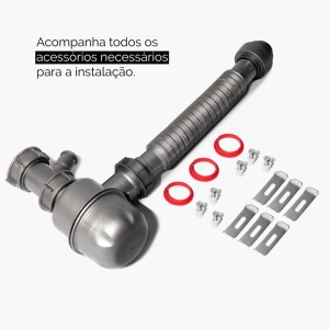 Cuba Workstation de Cozinha Inox 54x41 cm (Kyoto Grafite Fosca)