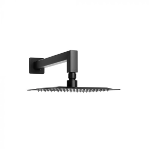 Ducha de Inox Quadrada 20x20 cm de Parede (Preta Fosca)