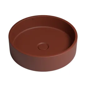Cuba de Banheiro Concreto Apoio Redonda 39 cm (Oso Marsala) Produto Cuba de Banheiro Concreto Apoio Redonda 39 cm (Oso Marsala)