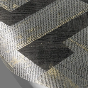 Papel de Parede Geométrico Metalizado Lavável 10,00 x 0,53 m (Fessura Cinque)