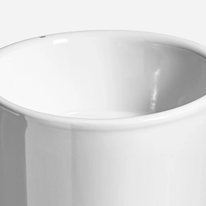 Cuba de Banheiro Lou&ccedil;a Piso Redonda 40 cm (Ravenna Branca)