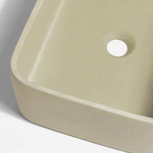 Cuba de Banheiro Concreto Apoio Retangular 42 cm (Tessa Travertino)
