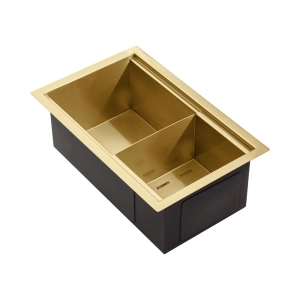 Escorredor Embutido Calha Molhada Inox 26x41 cm (Ginza Ouro Fosco)