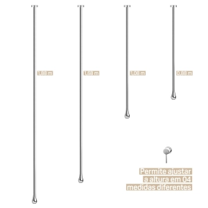 Torneira de Teto com Monocomando de Parede (Caia Cromada)