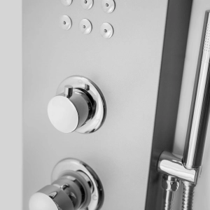 Ducha Vertical com Hidro (Alumínio Escovada)