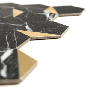 Pastilhas Adesivas Met&aacute;licas (Nero Gold)