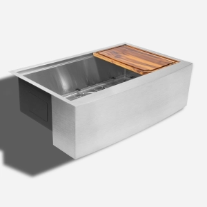 Kit Cuba Fazenda Workstation Inox com Acess&oacute;rios  (Narita Escovada)