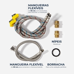 Torneira Monocomando Alta para Banheiro (Lay Preta Fosca)