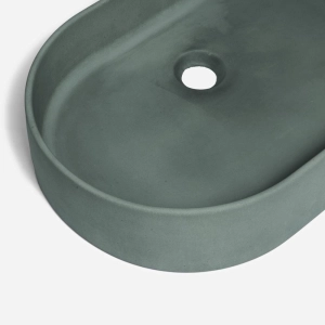 Cuba de Banheiro Concreto Apoio Elipse 55 cm (Lotus Florest)