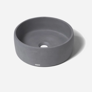 Cuba de Banheiro Concreto Apoio Redonda 35 cm (Small Grafite)