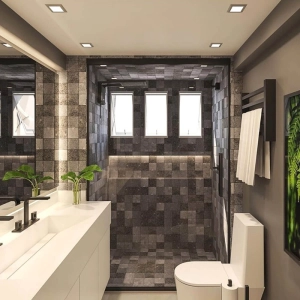 Pedra Hitam Lisa 10x10 cm - m²