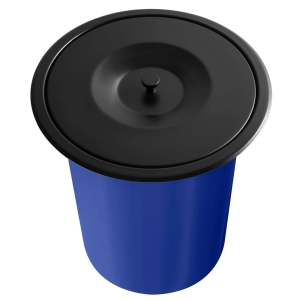 Lixeira Embutida de Cozinha Inox Redonda 5 Litros (Preta Fosca) - Outlet