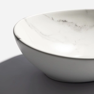 Cuba de Banheiro Lou&ccedil;a Apoio Oval 41 cm (Bari M&aacute;rmore Calacata)