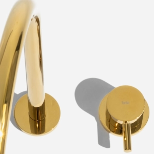 Torneira Monocomando Alta para Banheiro (Milos Dourada)