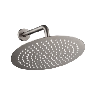 Ducha de Inox Redonda 30 cm de Parede (Grafite Fosca)