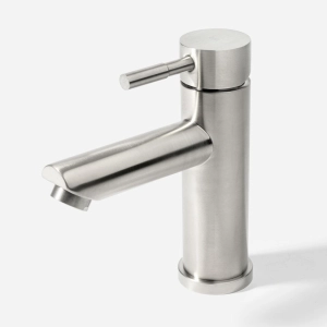 Torneira Monocomando Baixa para Banheiro Inox (Lis Escovada)