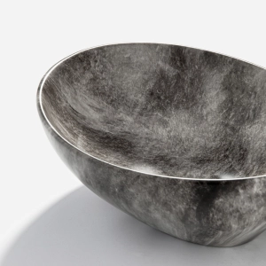 Cuba de Banheiro Lou&ccedil;a Apoio Oval 41 cm (Bari M&aacute;rmore Grigio)