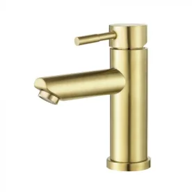 Produto Torneira Monocomando Baixa para Banheiro Inox (Lis Dourada Fosca) - Outlet