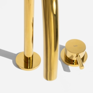 Torneira Monocomando Alta para Banheiro (Milos Dourada)