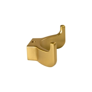 Cabide com Gancho Duplo de Parede Zamac (Batel Dourado Fosco) Produto Cabide com Gancho Duplo de Parede Zamac (Batel Dourado Fosco)