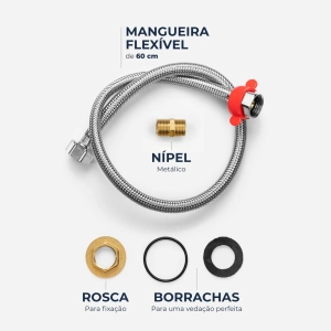 Torneira Retr&ocirc; Alta de &Aacute;gua Fria para Banheiro (Aron Preta Fosca)