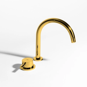 Torneira Monocomando Baixa para Banheiro (Milos Dourada)