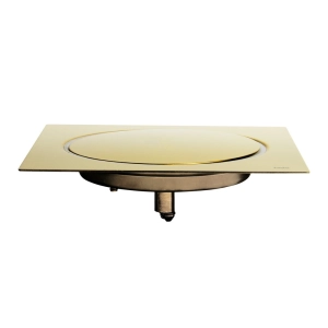 Ralo Click Inteligente de Banheiro 15x15 cm (Inox Dourado)