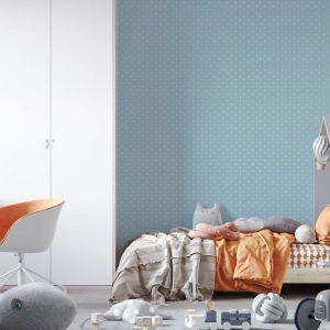 Papel de Parede Infantil Azul Lavável 10,00 x 0,53 m (Delicato Tre)