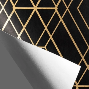 Papel de Parede Metalizado Lav&aacute;vel 10,00 x 0,53 m (Geometrico Sette)