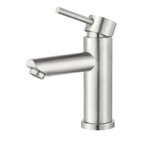 Torneira Monocomando Baixa para Banheiro Inox (Lis Escovada)