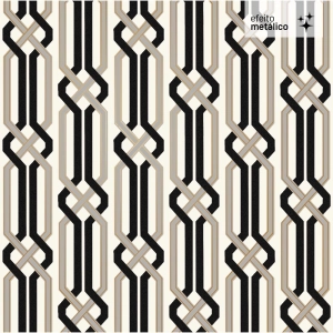 Papel de Parede Geom&eacute;trico Lav&aacute;vel 10,00 x 0,53 m (Creativo Sei)