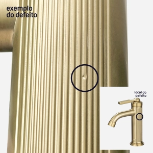 Torneira Monocomando Retr&ocirc; Baixa para Banheiro (Morin Dourada Fosca) - Outlet