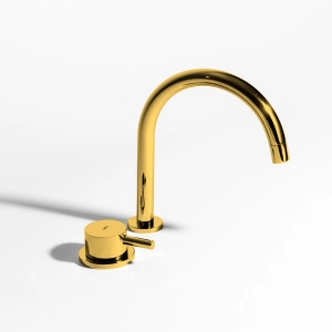 Torneira Monocomando Baixa para Banheiro (Milos Dourada)