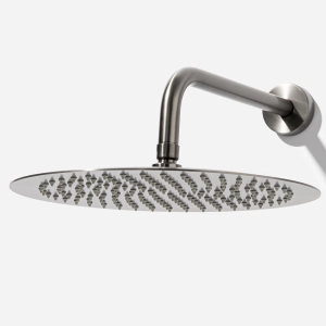 Ducha de Inox Redonda 30 cm de Parede (Grafite Fosca)