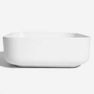 Cuba de Banheiro Louça Apoio Quadrada 39 cm (Treviso Branca Fosca)