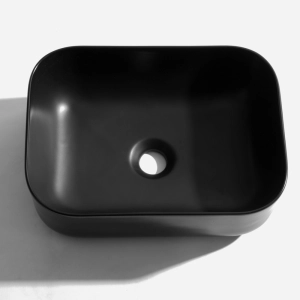 Cuba de Banheiro Louça Apoio Retangular 40 cm (Maia Preta)