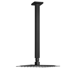 Ducha de Inox Quadrada 20x20 cm de Teto (Preta Fosca)