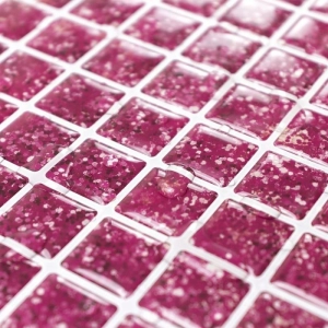 Produto Pastilhas Adesivas Resinadas Quadrada (Glitter Pink)