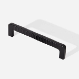Puxador para Móvel Alça Sobrepor 128 mm Zamac (Petra Preto Fosco) - Outlet Produto Puxador para Móvel Alça Sobrepor 128 mm Zamac (Petra Preto Fosco) - Outlet